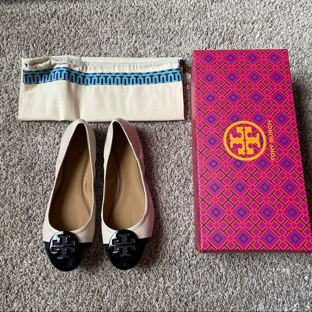 ❌SOLD❌Tory Burch Minnie Cap-Toe Ballet Flats